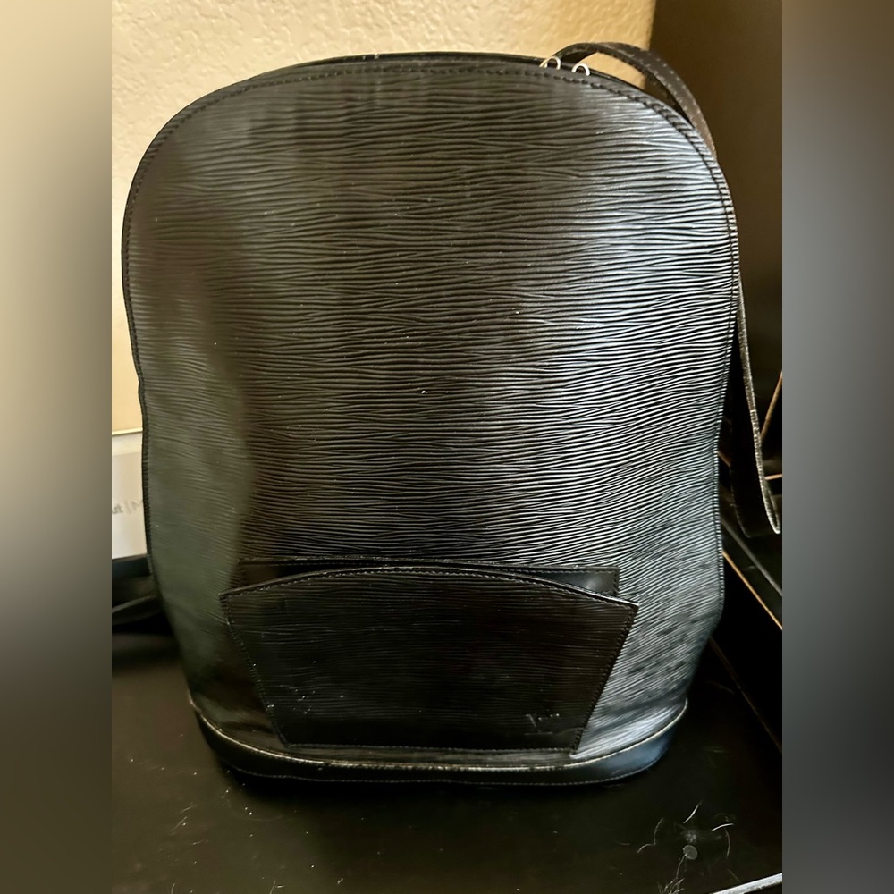 Vintage Black Epi Leather Backpack
